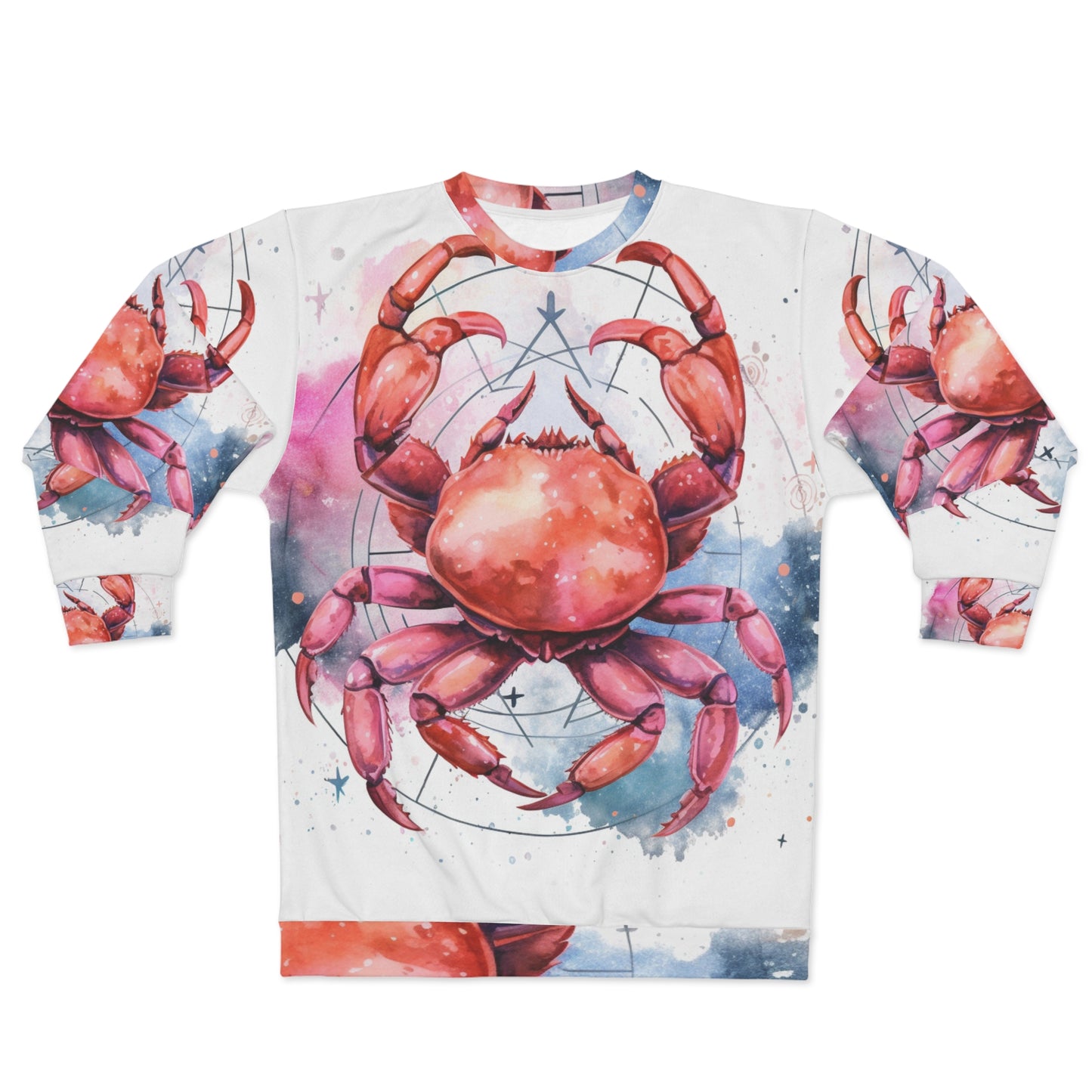 Signo de estrella de Cáncer - Astrología del zodíaco elegante - Sudadera unisex (AOP) 