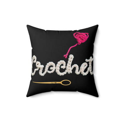 Regalo de amor de ganchillo - Estilo de coleccionista de moda de tela sincera - Almohada cuadrada de poliéster hilado