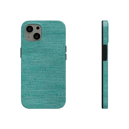 Quality Mint Turquoise Denim Fabric Deisgn, Stylish Material - Tough Phone Cases