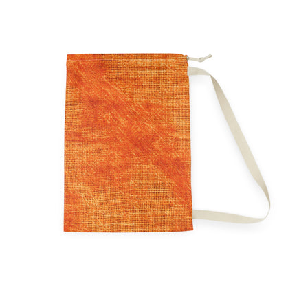 Burnt Orange/Rust: Denim-Inspired Autumn Fall Color Fabric - Laundry Bag