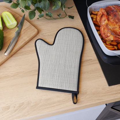 Chic White Denim-Style Fabric, Luxurious & Stylish Material - Oven Glove