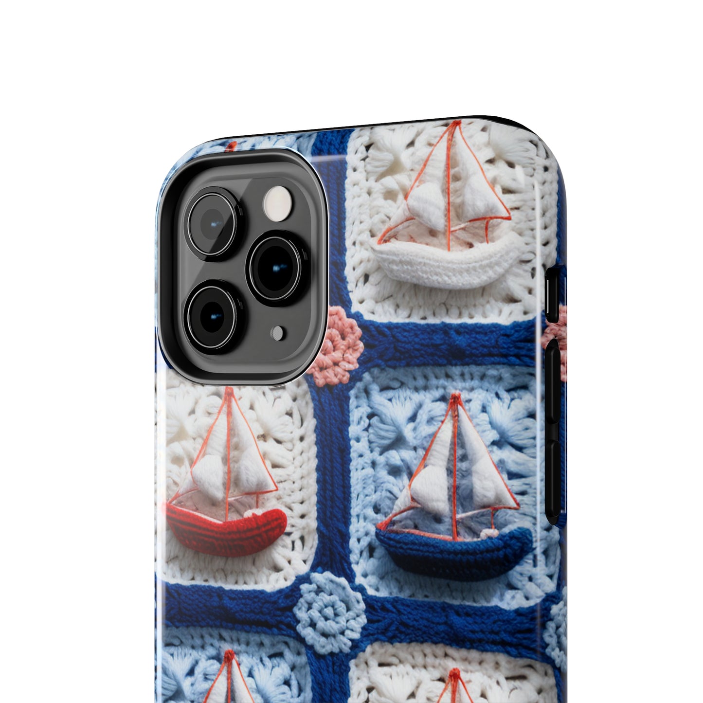 Crochet Boat Ship Sea Vessel Ocean Beach Travel Yacht Design - Tough Phone Cases