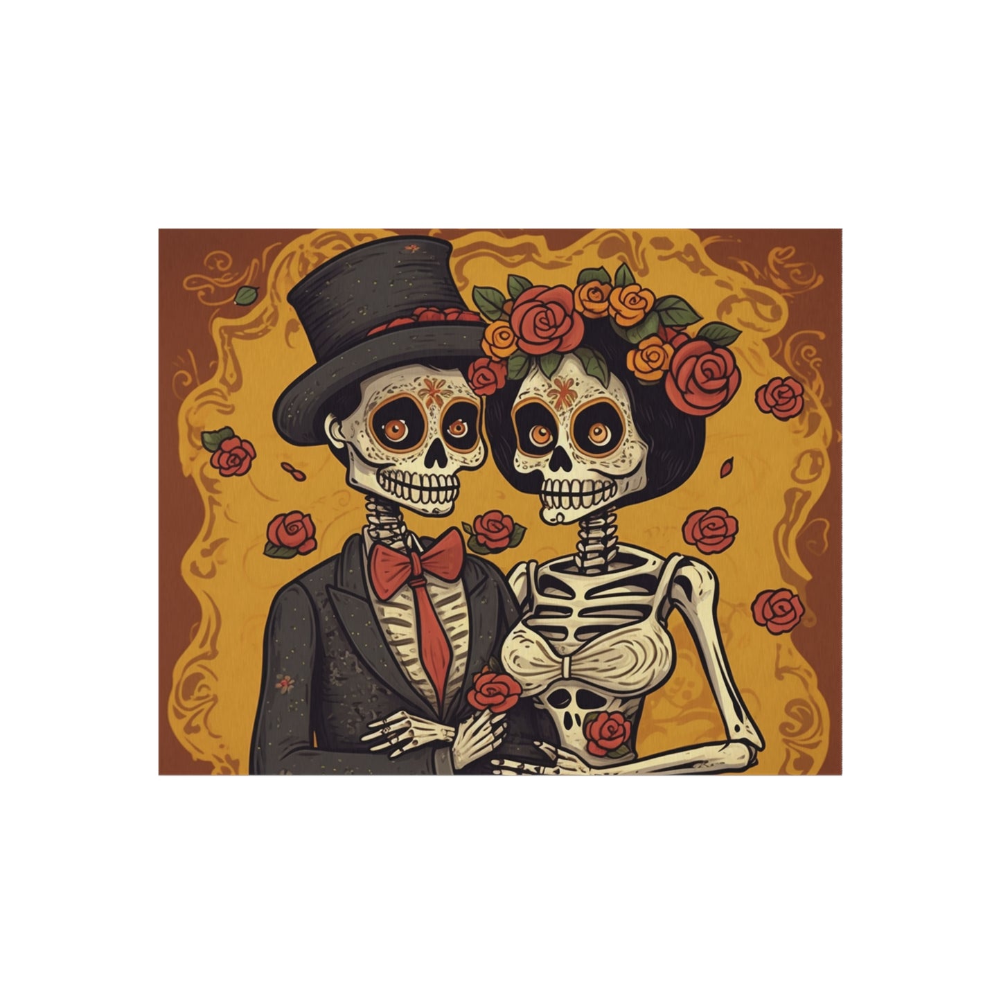 Halloween Wedding Marriage, Bride & Groom - Forever Soulmates - Outdoor Rug