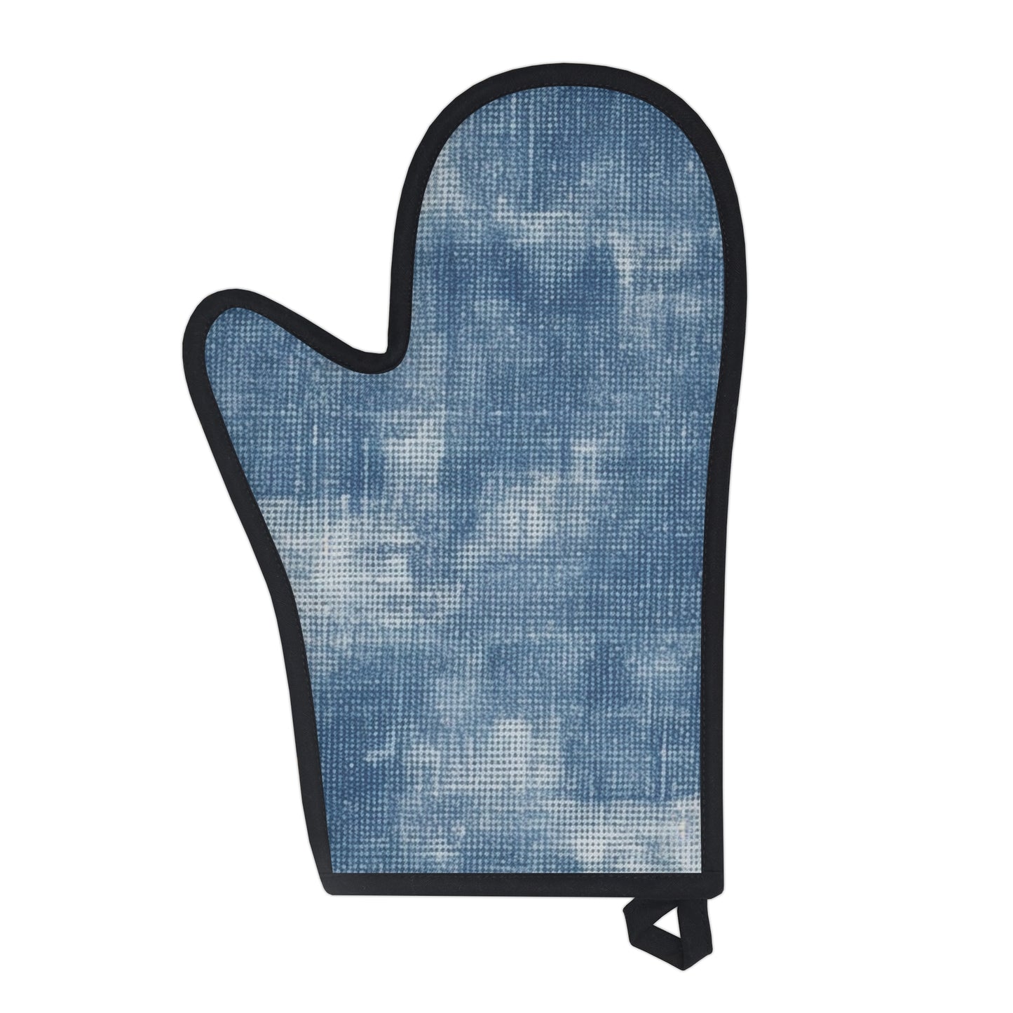 Faded Blue Washed-Out: Denim-Inspired, Style Fabric - Oven Glove