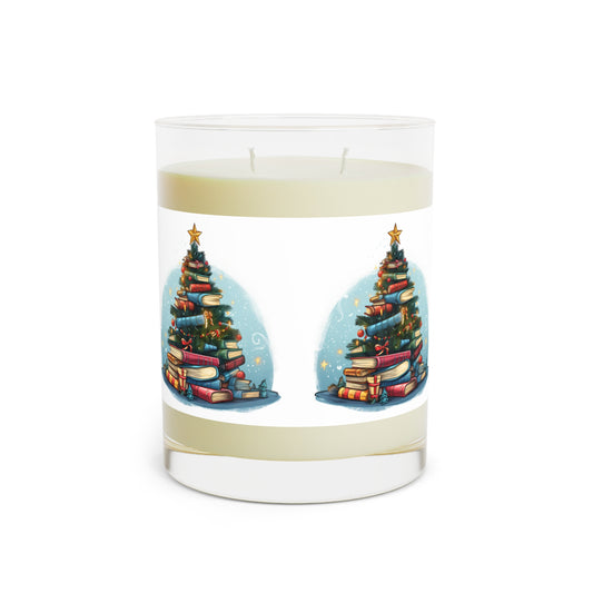 Book Lover Christmas Tree, Gift For Readers - Scented Candle - Full Glass, 11oz