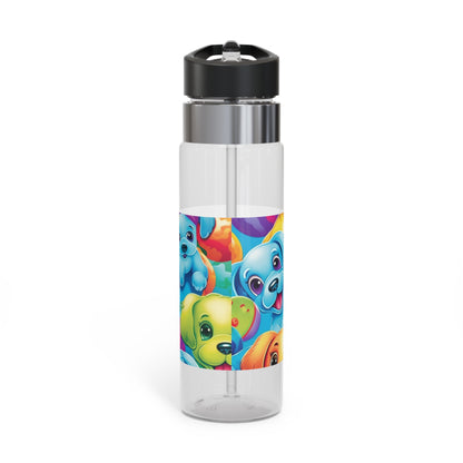 Happy Puppy & Dog Design - Vivid and Eye-Catching - Kensington Tritan™ Sport Bottle, 20oz