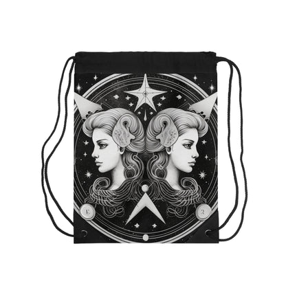 Diseño de los gemelos del zodiaco Géminis - Tema de astrología celestial - Mochila saco