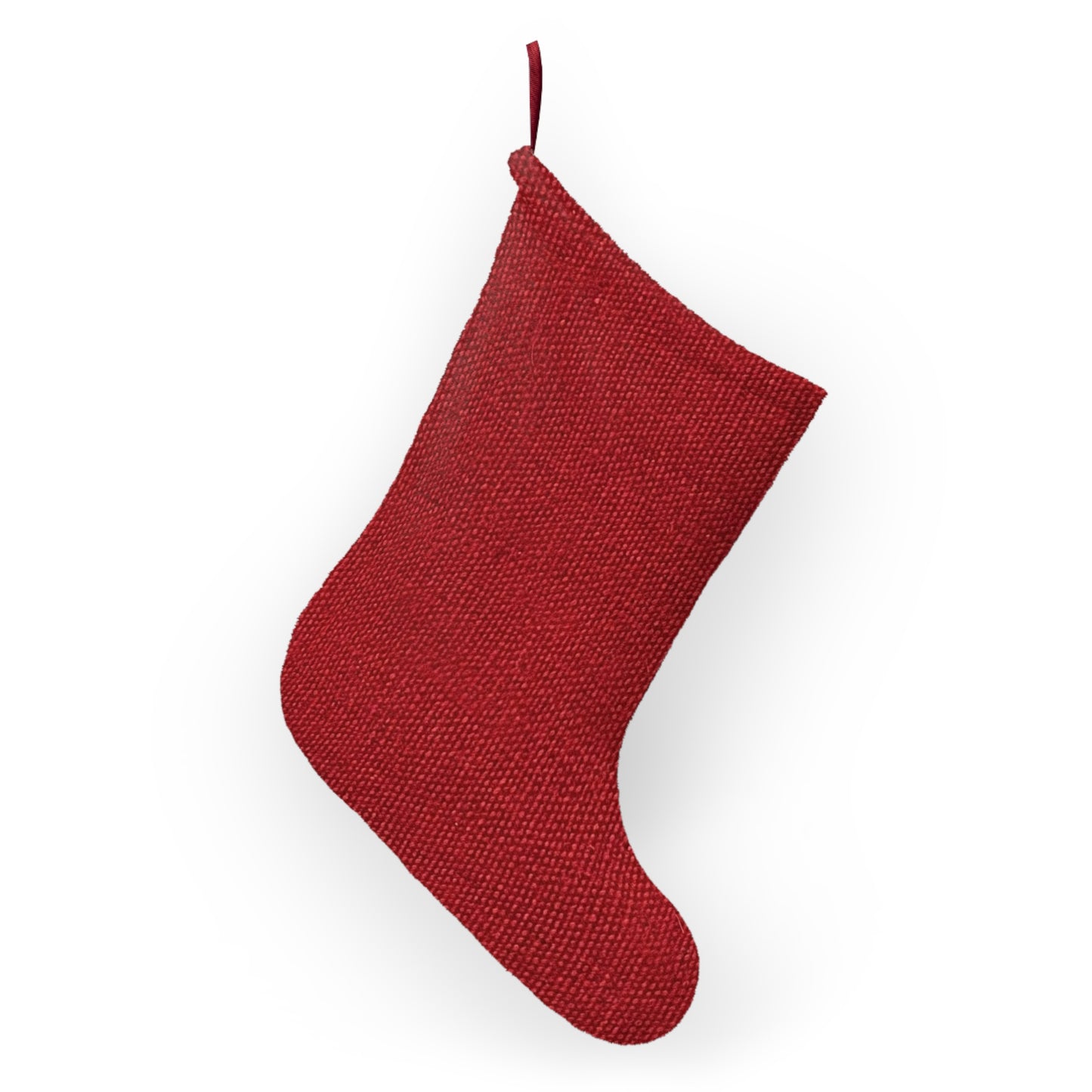 Bold Ruby Red: Denim-Inspired, Passionate Fabric Style - Christmas Stockings