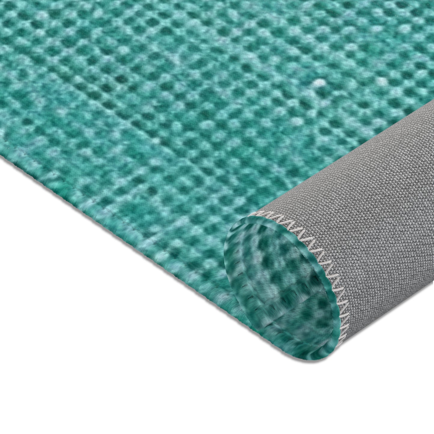 Quality Mint Turquoise Denim Fabric Deisgn, Stylish Material - Area Rugs