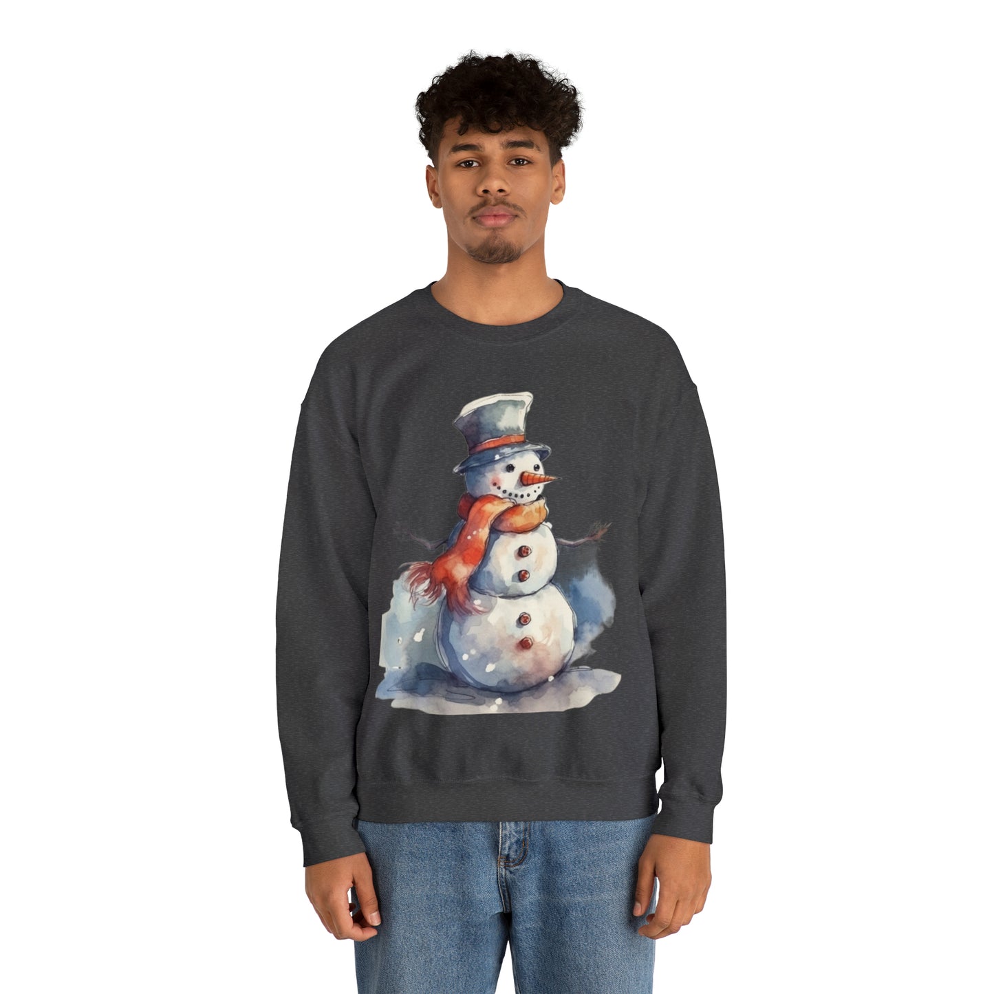 Frosty Winter Snowman - Unisex Heavy Blend™ Crewneck Sweatshirt