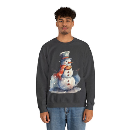 Frosty Winter Snowman - Unisex Heavy Blend™ Crewneck Sweatshirt