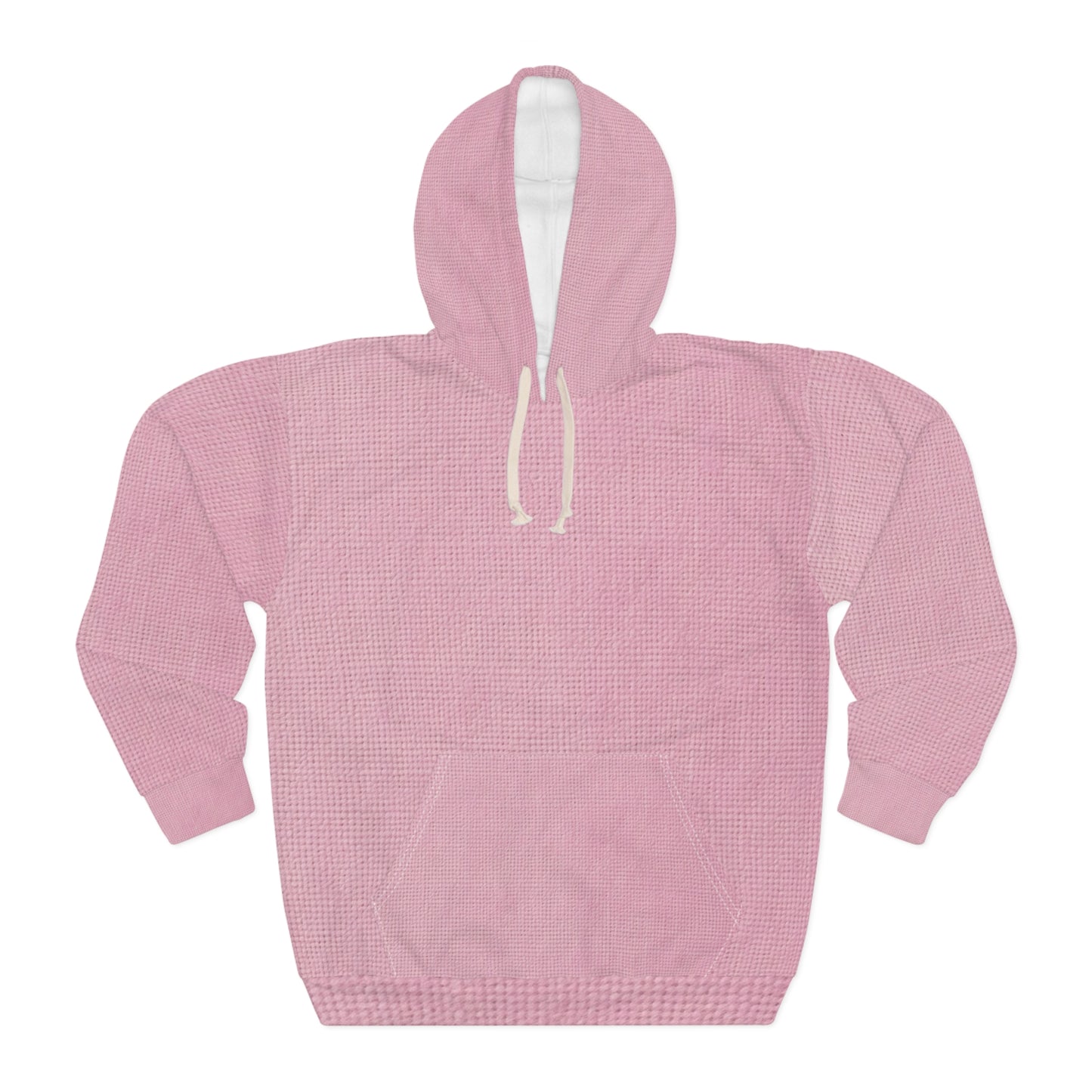 Blushing Garment Dye Pink: Denim-Inspired, Soft-Toned Fabric - Unisex Pullover Hoodie (AOP)