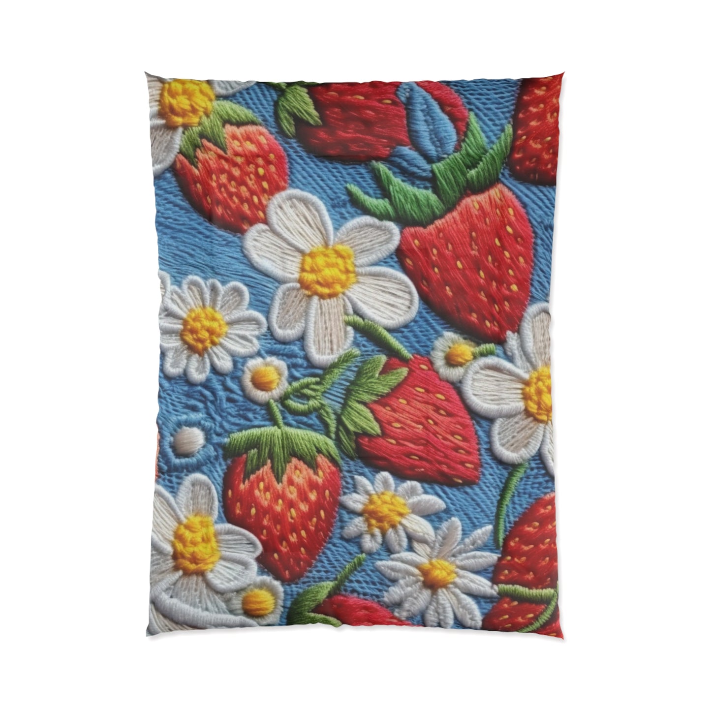 Orchard Berries: Juicy Sweetness from Nature's Garden - Fresh Strawberry Elegance - Bed Comforter