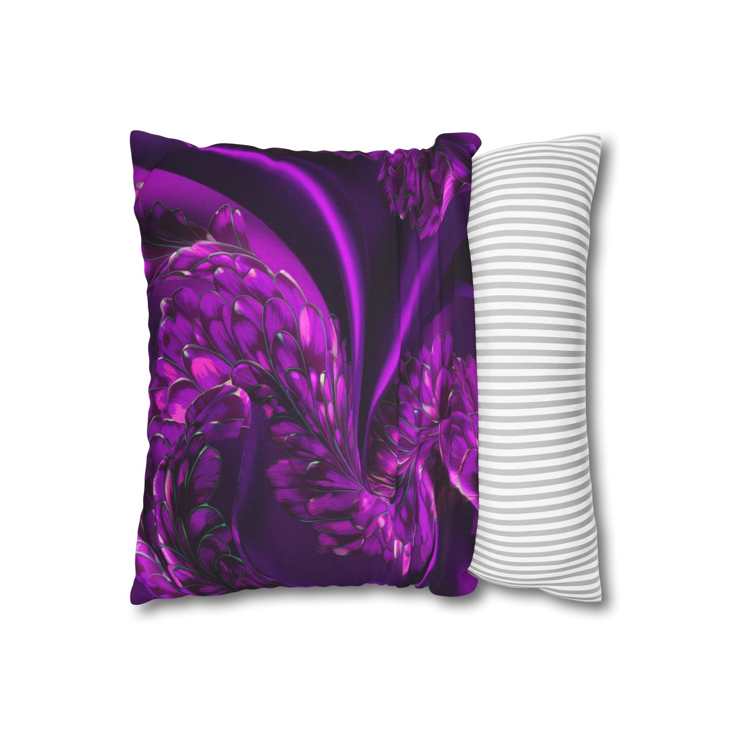 Purple Silk, Spun Polyester Square Pillowcase