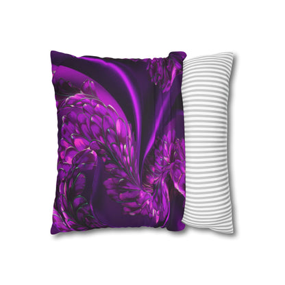 Purple Silk, Spun Polyester Square Pillowcase