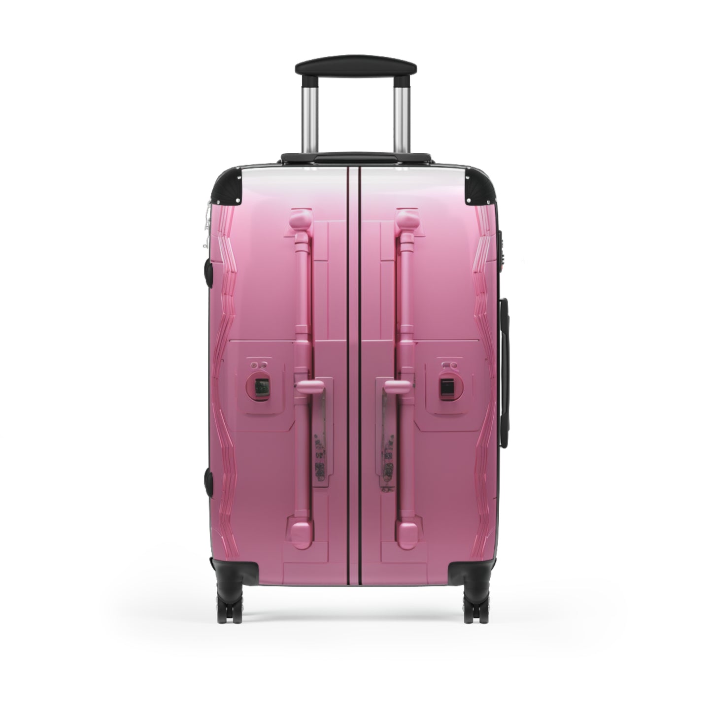 Modern Sci-Fi Portal: Sleek Pink Futuristic Doorway - Contemporary Suitcase