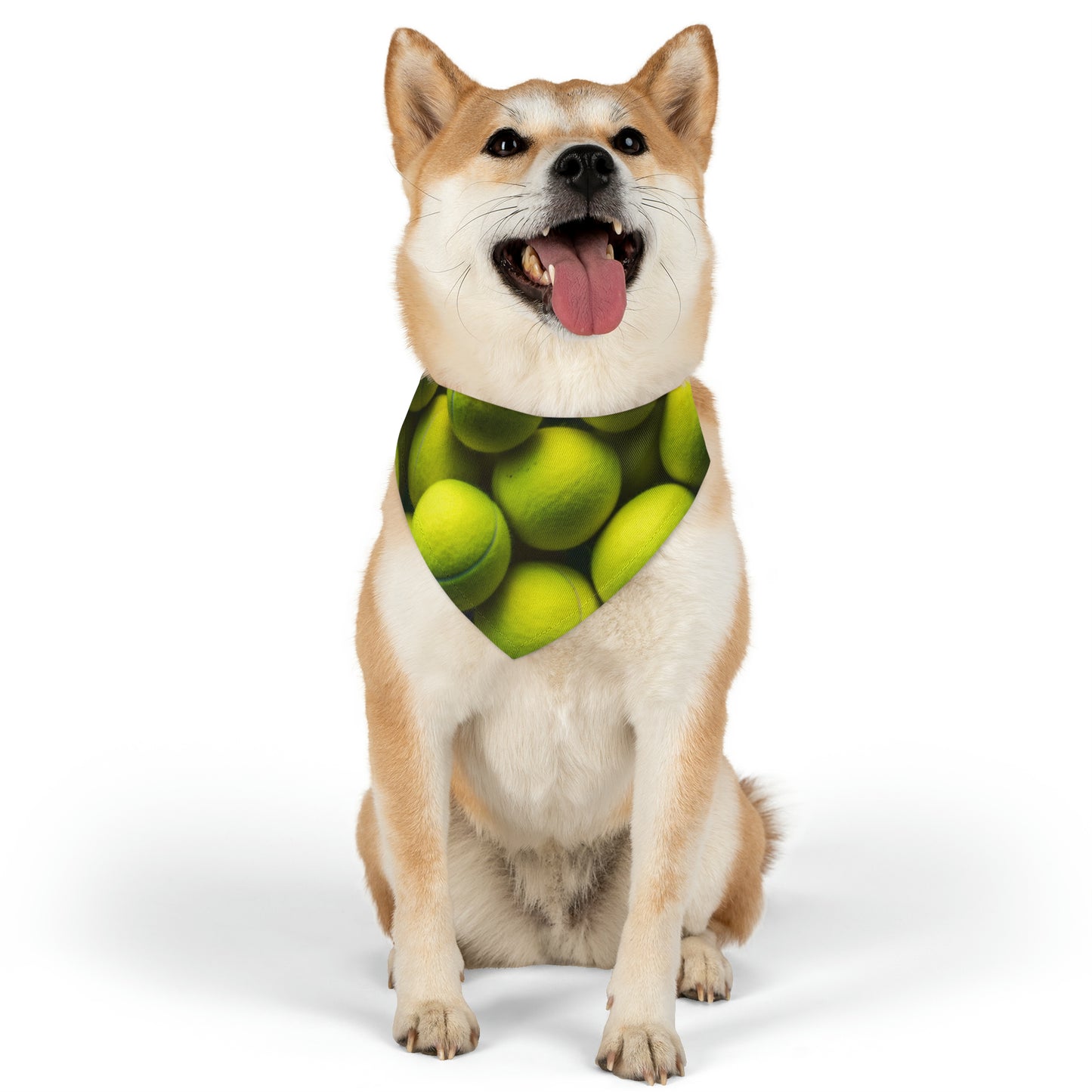 Tennis Ball Sport: Athlete Court Action, Rally & Serve - Dog & Pet Bandana Collar