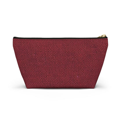 Seamless Texture - Maroon/Burgundy Denim-Inspired Fabric - Accessory Pouch w T-bottom