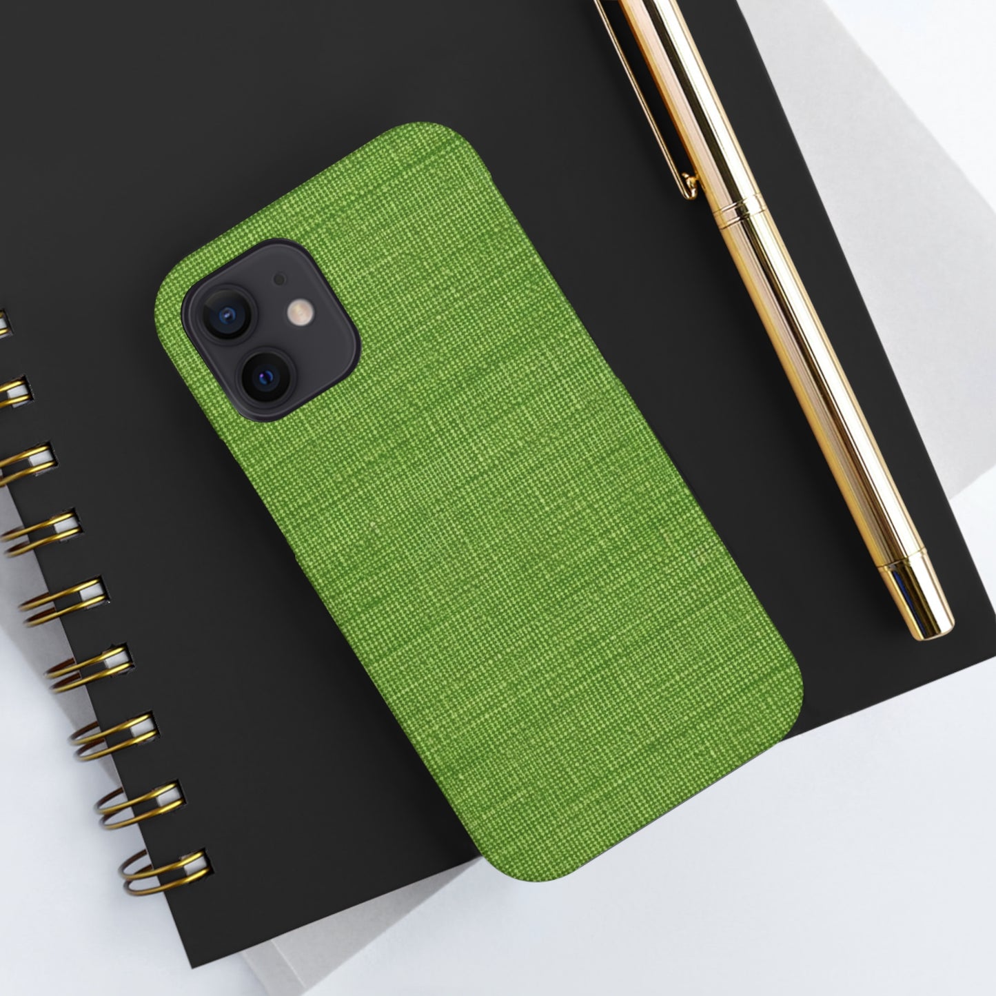 Olive Green Denim-Style: Seamless, Textured Fabric - Tough Phone Cases