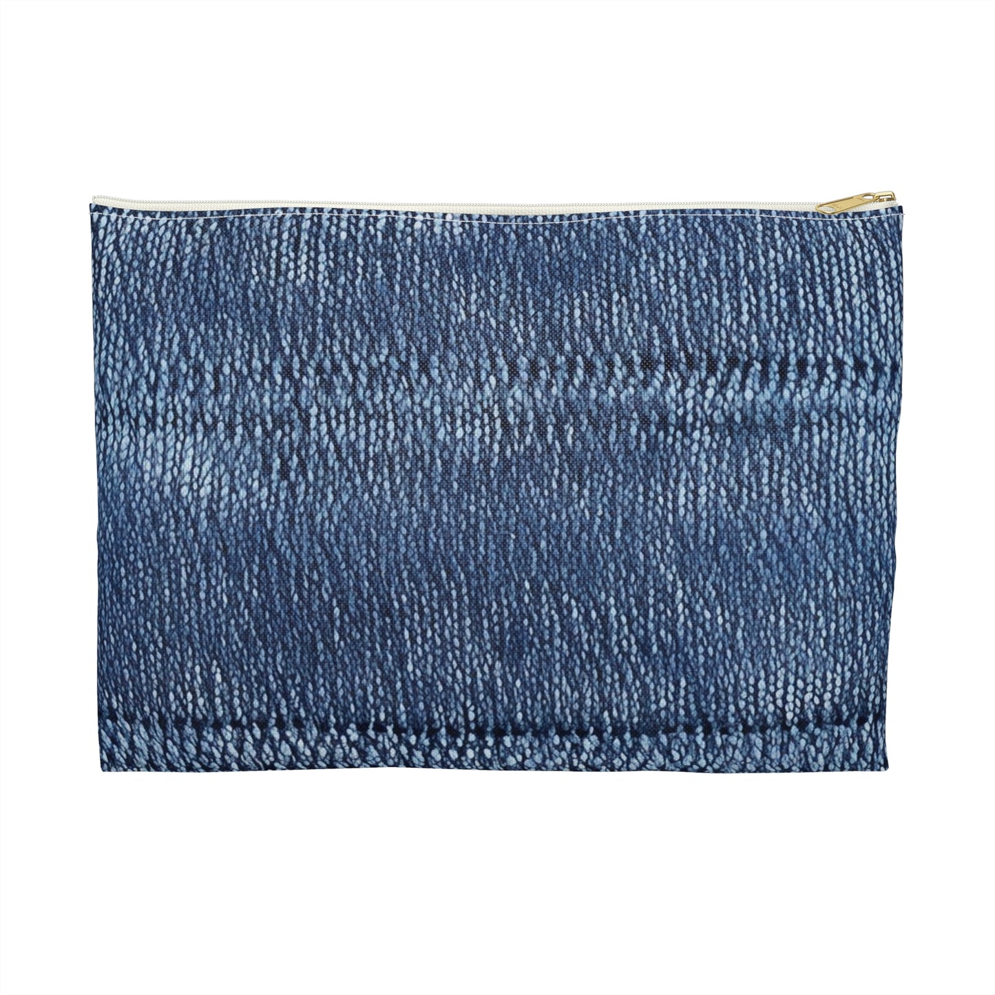 Indigo blue jean Denim Design Pattern Style - Accessory Pouch