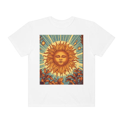 Sun Tarot Card Symbol of Growth, Life, and Radiance - Unisex Garment-Dyed T-shirt