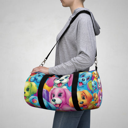 Happy Puppy & Dog Design - Vivid and Eye-Catching - Duffel Bag