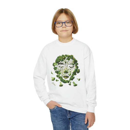 Broccoli Freckles, Youth Crewneck Sweatshirt