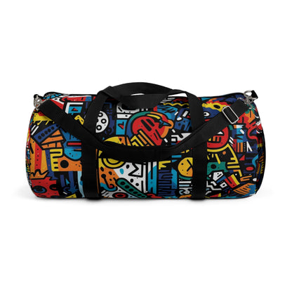 Street Art Inspired Bold Graffiti & Urban Motifs Design Duffel Bag