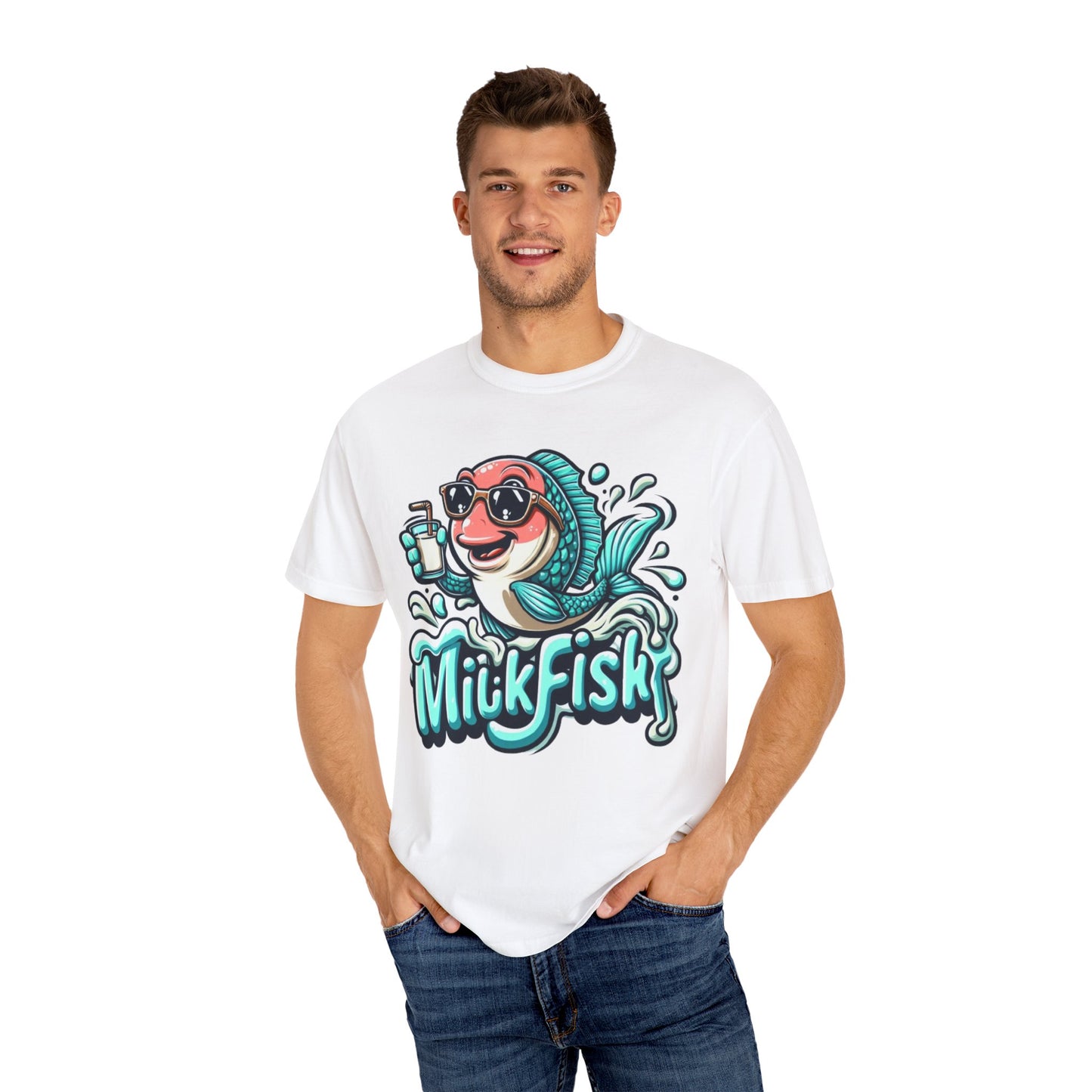 Milkfish, Funny Gift, Unisex Garment-Dyed T-shirt