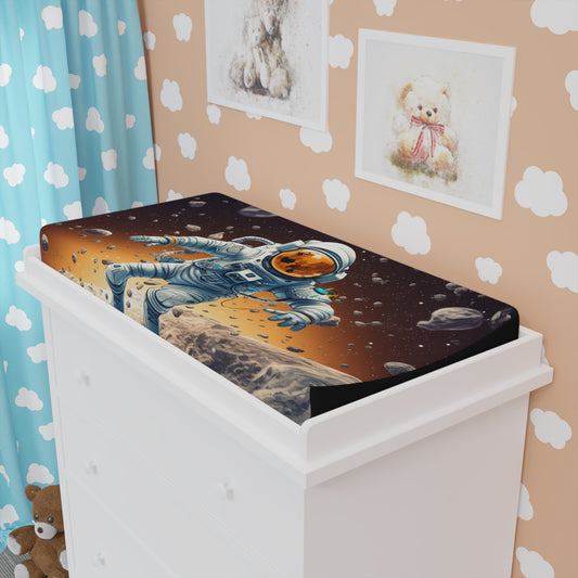 Galactic Adventurer - Celestial Star Art: Deep Space Exploration - Baby Changing Pad Cover