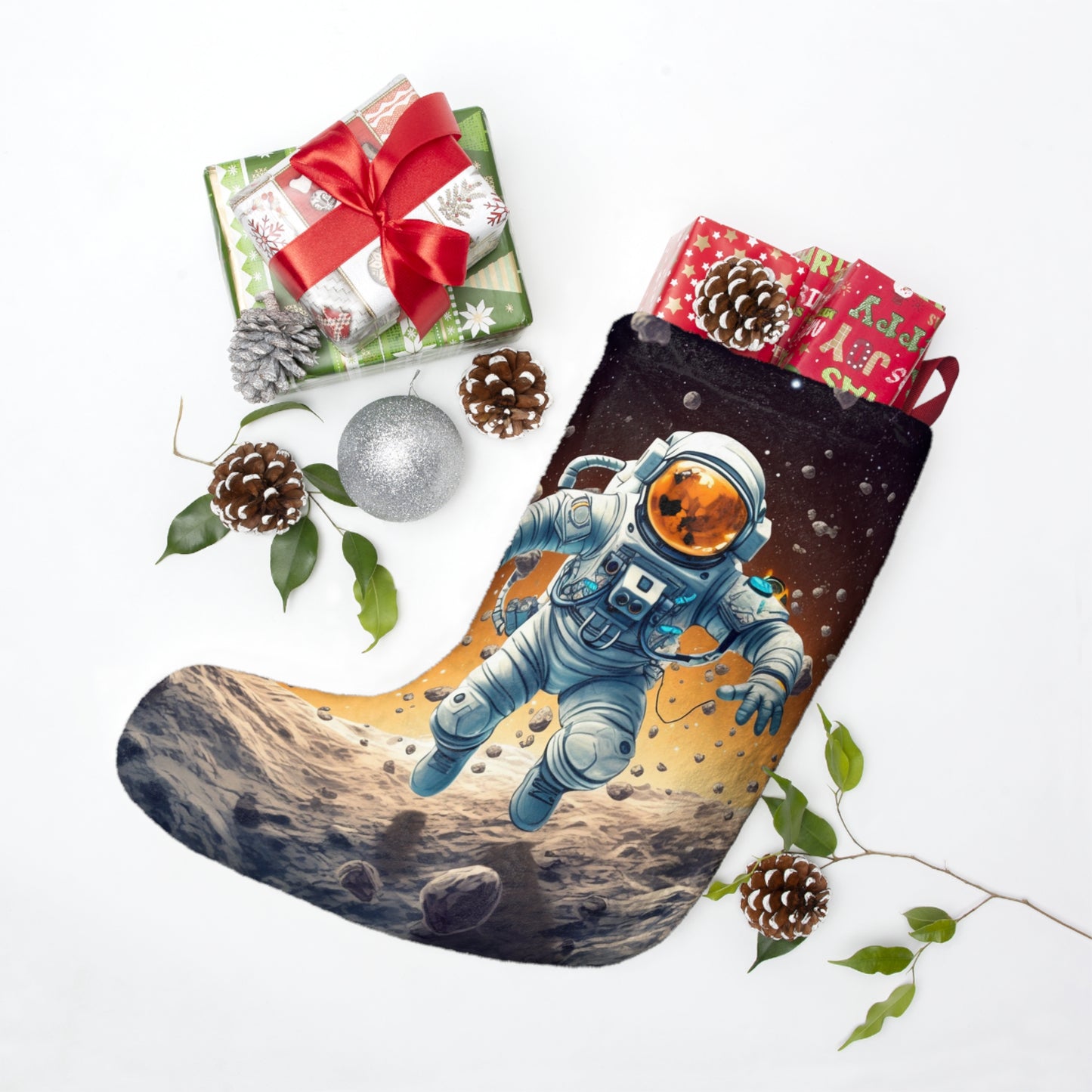 Galactic Adventurer - Celestial Star Art: Deep Space Exploration - Christmas Stockings