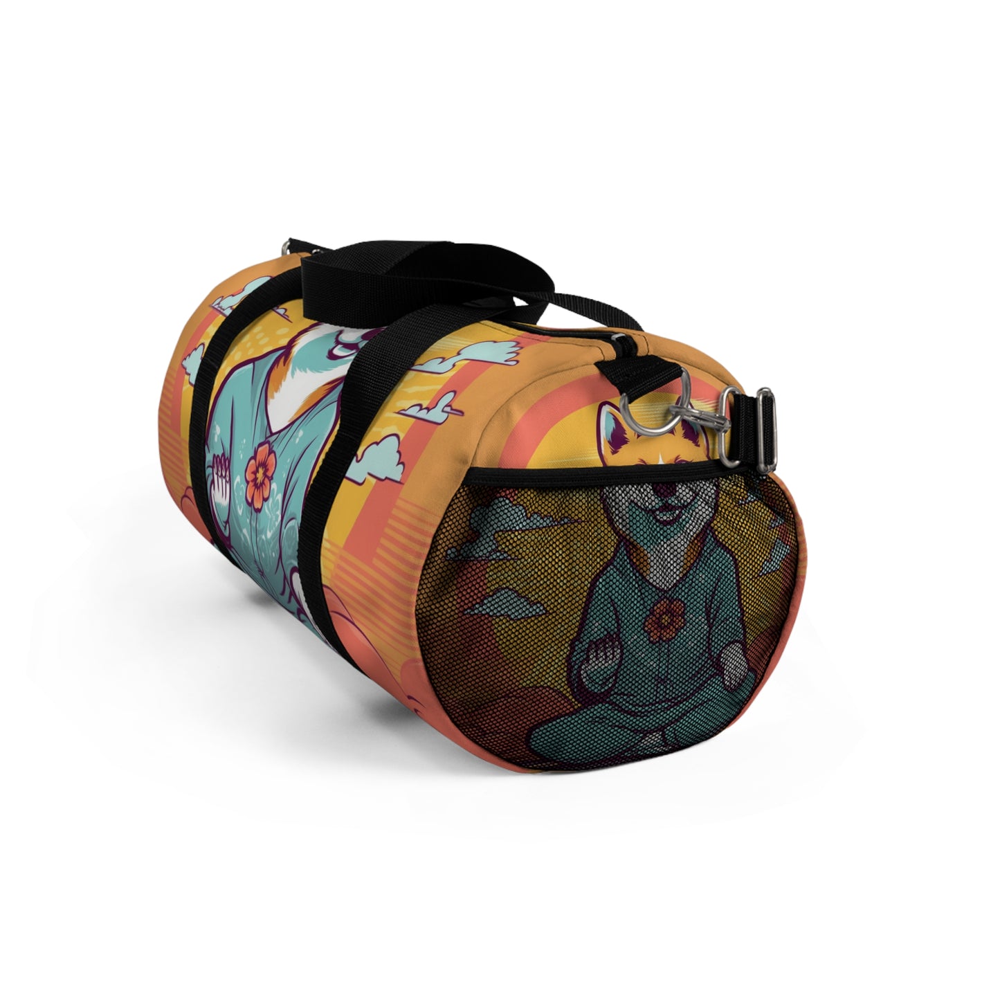 Shiba Inu Yoga Cartoon Crypto Dog Japanese Namaste: Duffel Bag