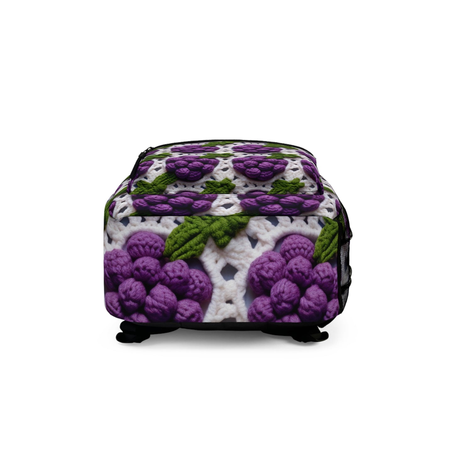 Crochet Grapes Pattern - Granny Square Design - Fresh Fruit Pick - Orchard Purple Snack Food - Backpack