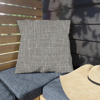 Silver Grey: Denim-Inspired, Contemporary Fabric Design - Outdoor Pillows