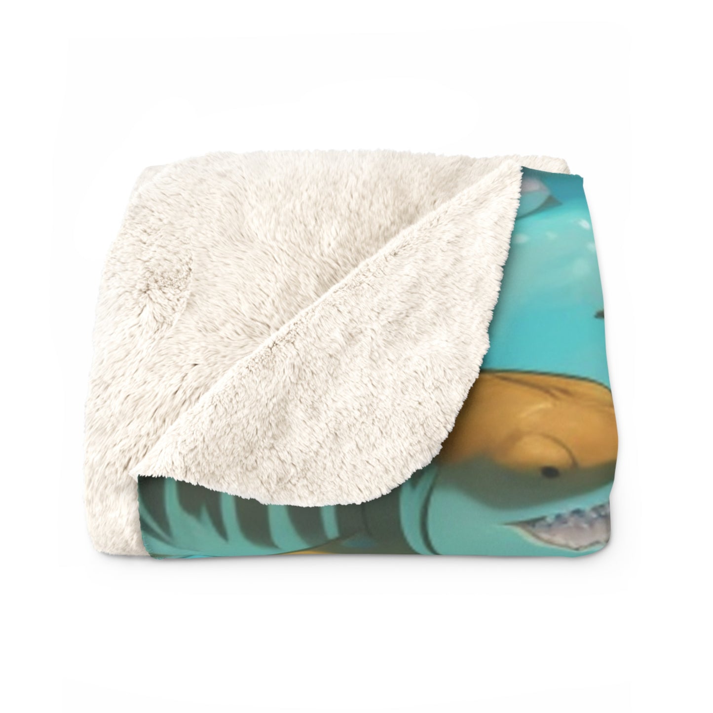 Tiger Shark: Ocean Marine Wildlife - Underwater - Sherpa Fleece Blanket