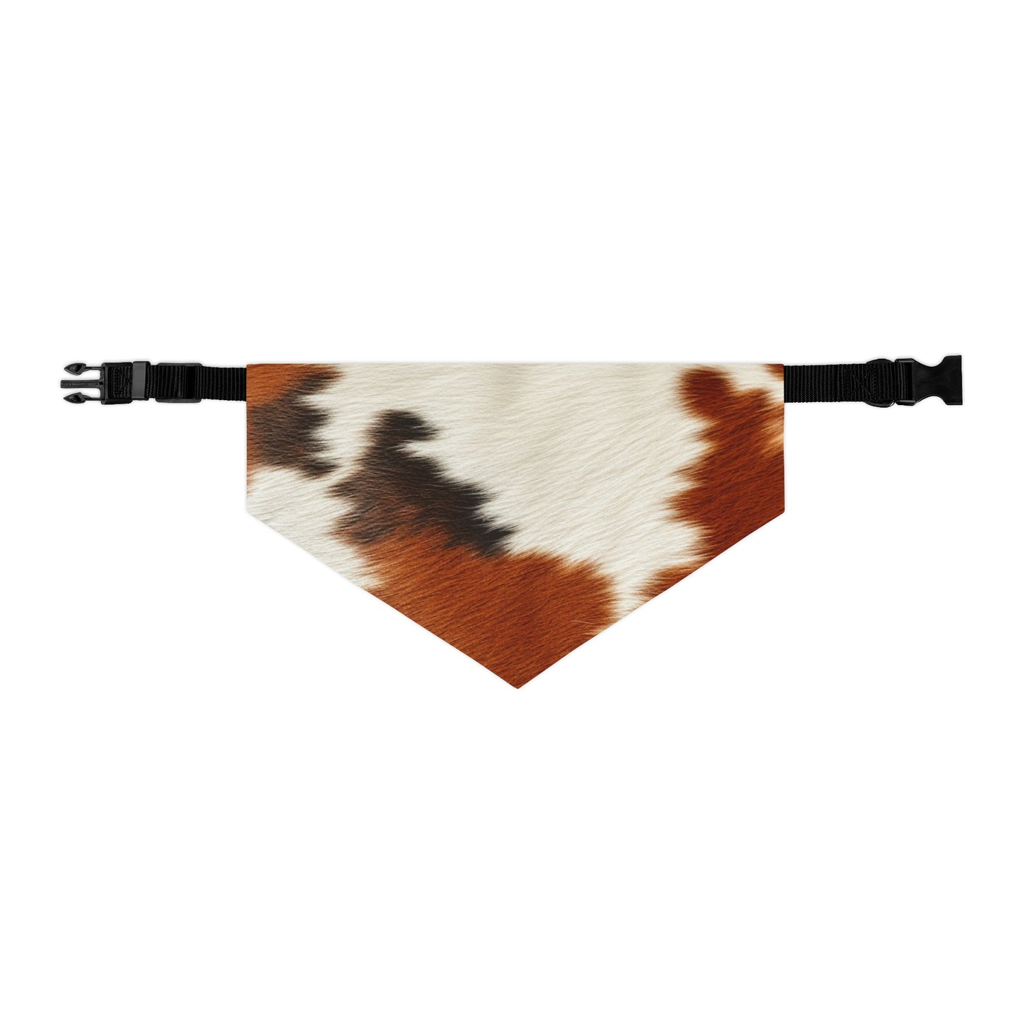 Hair Cowhide Leather Natural Design Tough Durable Rugged Style - Dog & Pet Bandana Collar