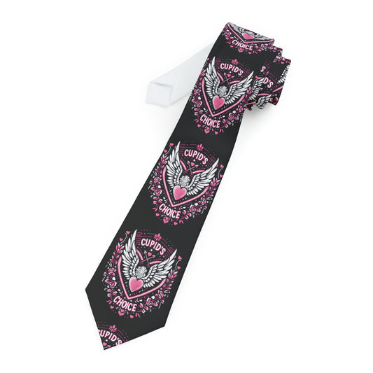 Cupids Choice Crest with Heart and Wings - Love and Romance Valentine Themed - Necktie
