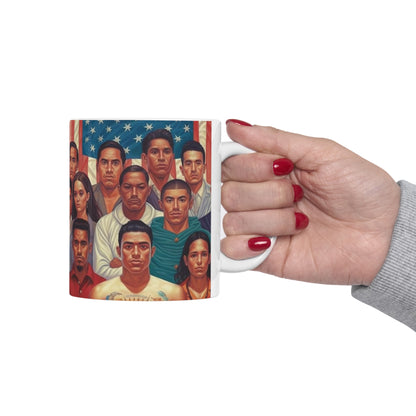 Orgullo Latino - Mes de la Herencia Hispana - Raíces Latinas - Herencia Mexicana - Empoderar a las Latinas - Celebrar la Unidad Hispana - Taza de Cerámica 11oz