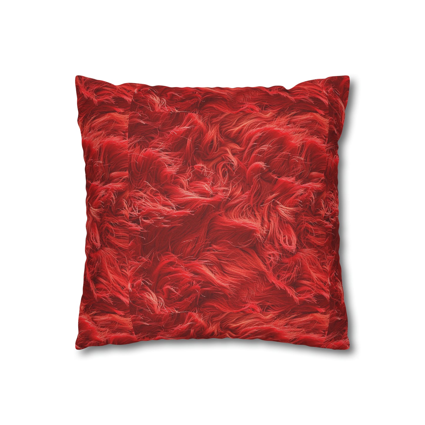 Fuzzy Infinity Case Red, Stylish Gift, Spun Polyester Square Pillowcase