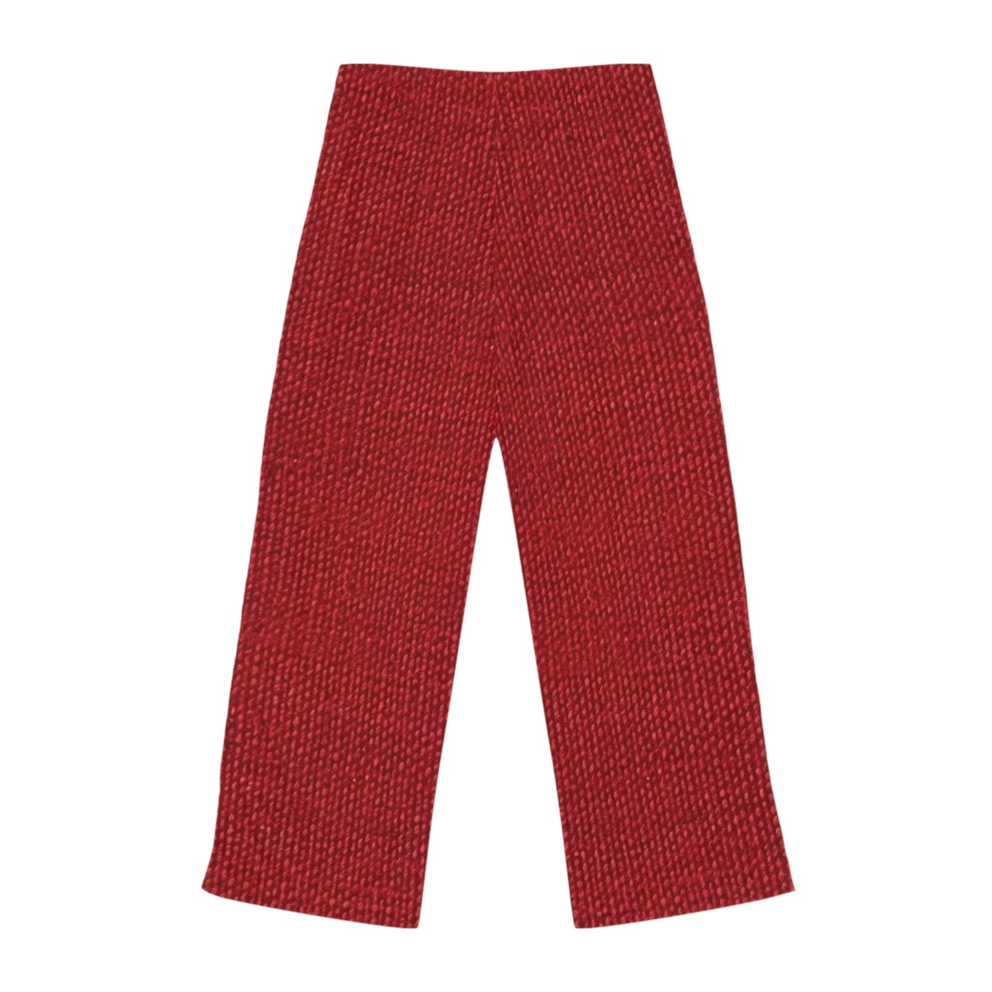 Rojo rubí atrevido: estilo apasionante de tela inspirado en la mezclilla - Pantalones de pijama para mujer (AOP)