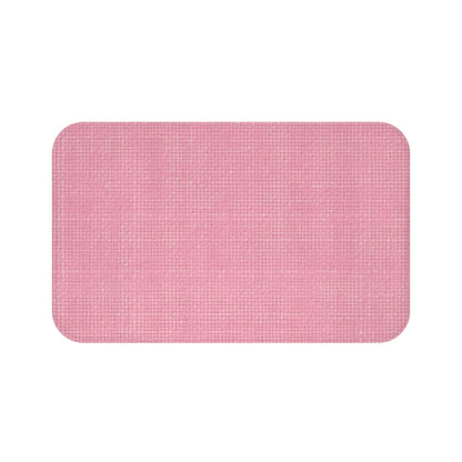 Pastel Rose Pink: Denim-Inspired, Refreshing Fabric Design - Bath Mat