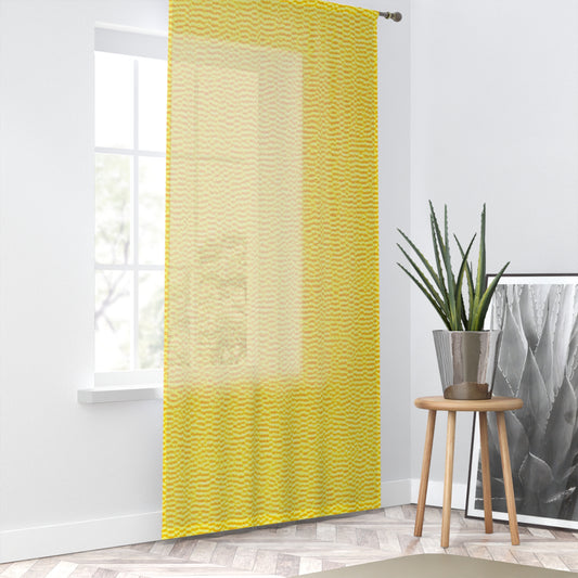 Sunshine Yellow Lemon: tela alegre, inspirada en la mezclilla - Cortina de ventana