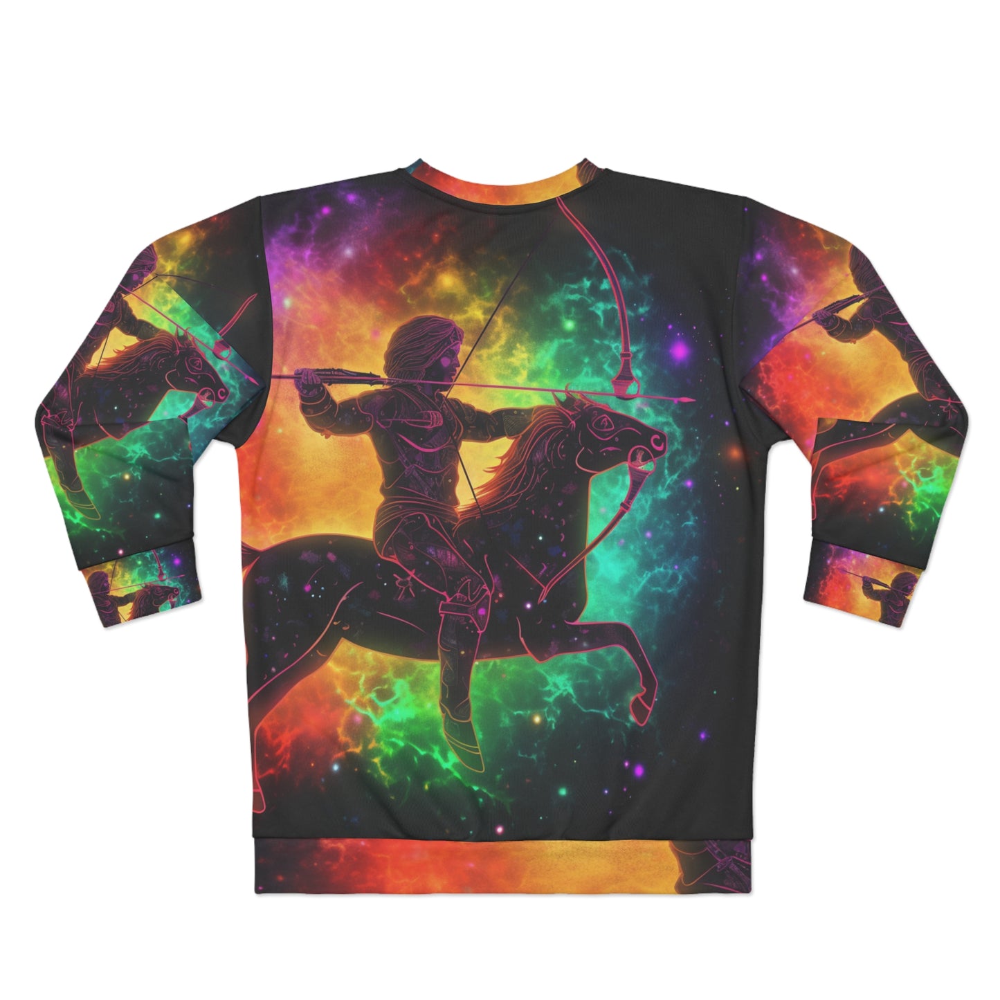 Colorful Sagittarius Zodiac Sign - Star Universe Theme - Unisex Sweatshirt (AOP)