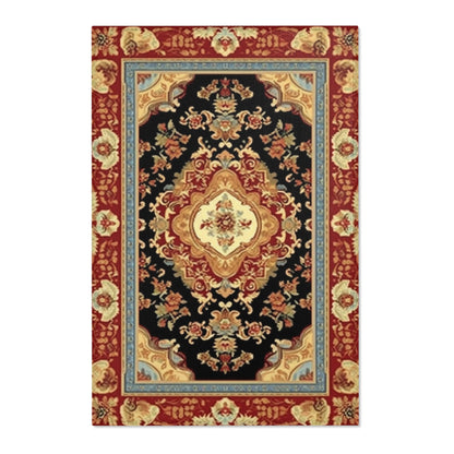 Exquisite Traditional Oriental Area Rug, Red, Multiple Sizes, Hemmed Edges