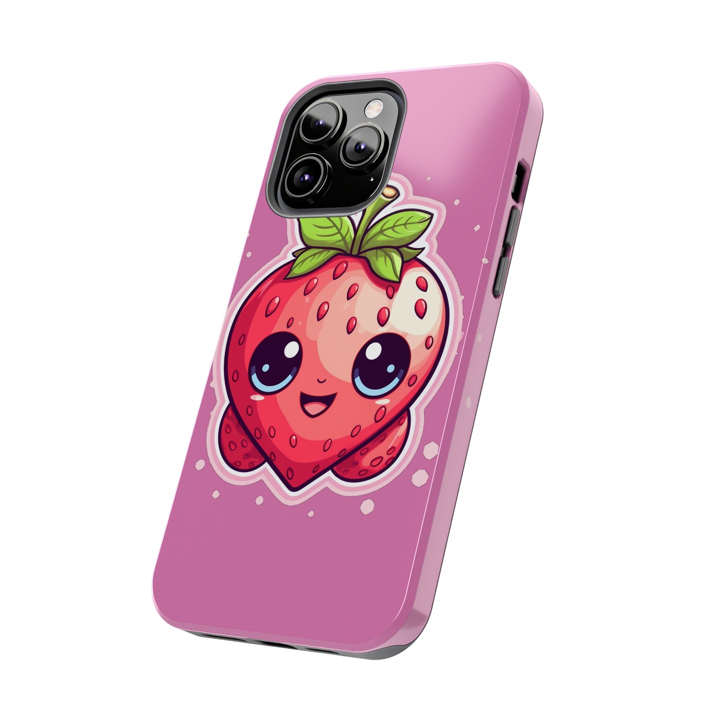 Kawaii Strawberry Adventure - Anime Classic Traditional Japanese Fruit - Otaku Artwork - Tough Phone Cases