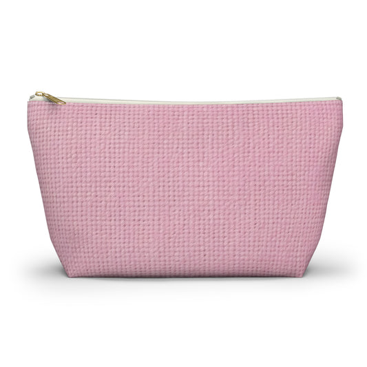 Blushing Garment Dye Pink: Denim-Inspired, Soft-Toned Fabric - Accessory Pouch w T-bottom