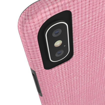 Pastel Rose Pink: Denim-Inspired, Refreshing Fabric Design - Tough Phone Cases