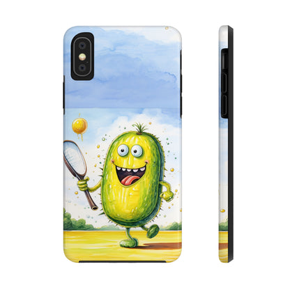 Pickleball Sport: Athletic Pickle Playing Game with Net and Paddle - Tough Phone Cases