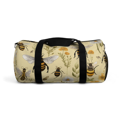 Whimsical Bee & Honeycombs Nature-Friendly Pattern Design Duffel Bag