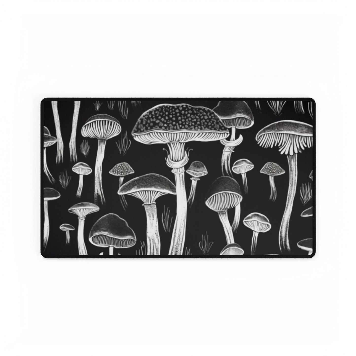 Psychedelic Mushrooms Seamless Repeat Pattern - Desk Mats